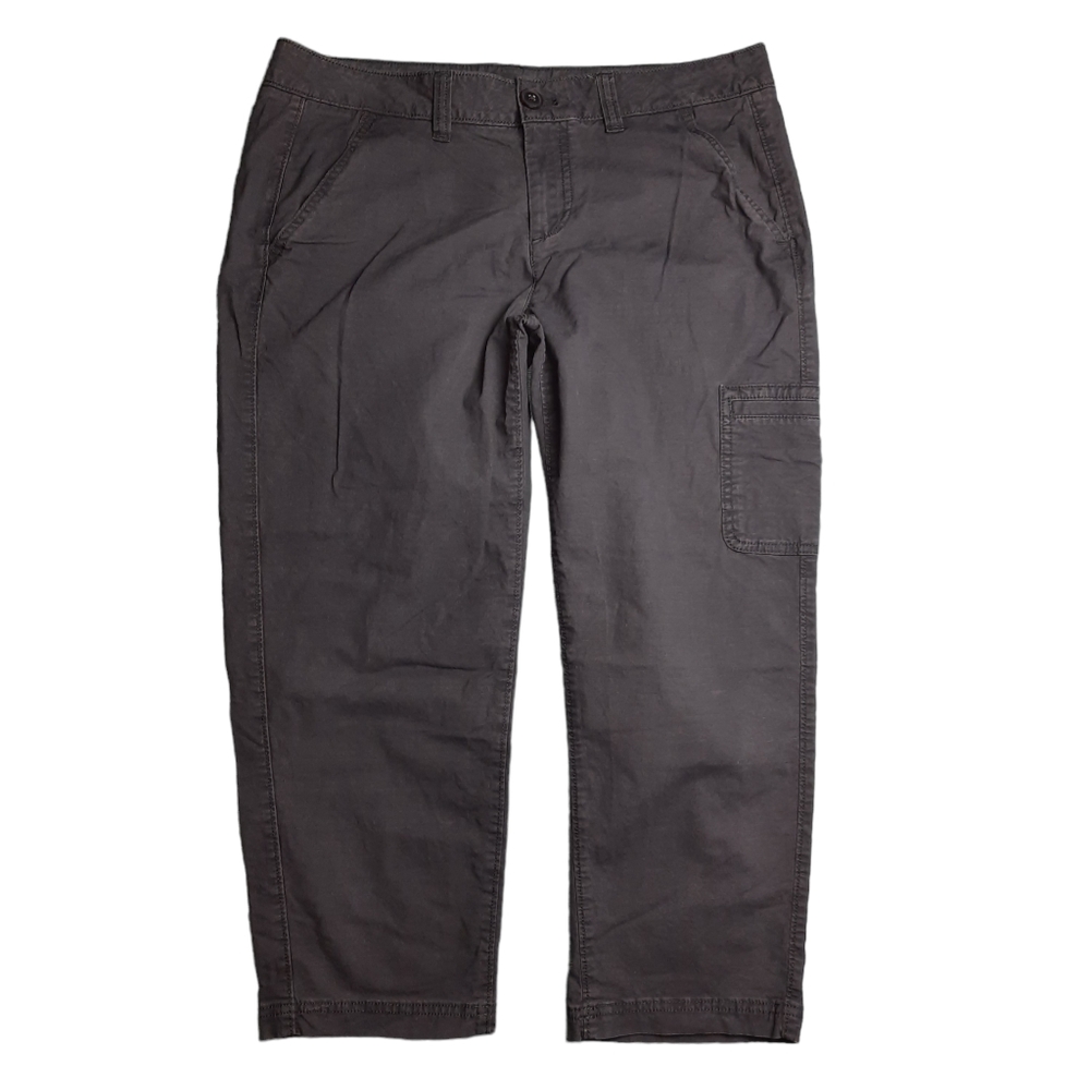 Eddie Bauer Charcoal Ripstop Crop/Capri Pant SZ 10